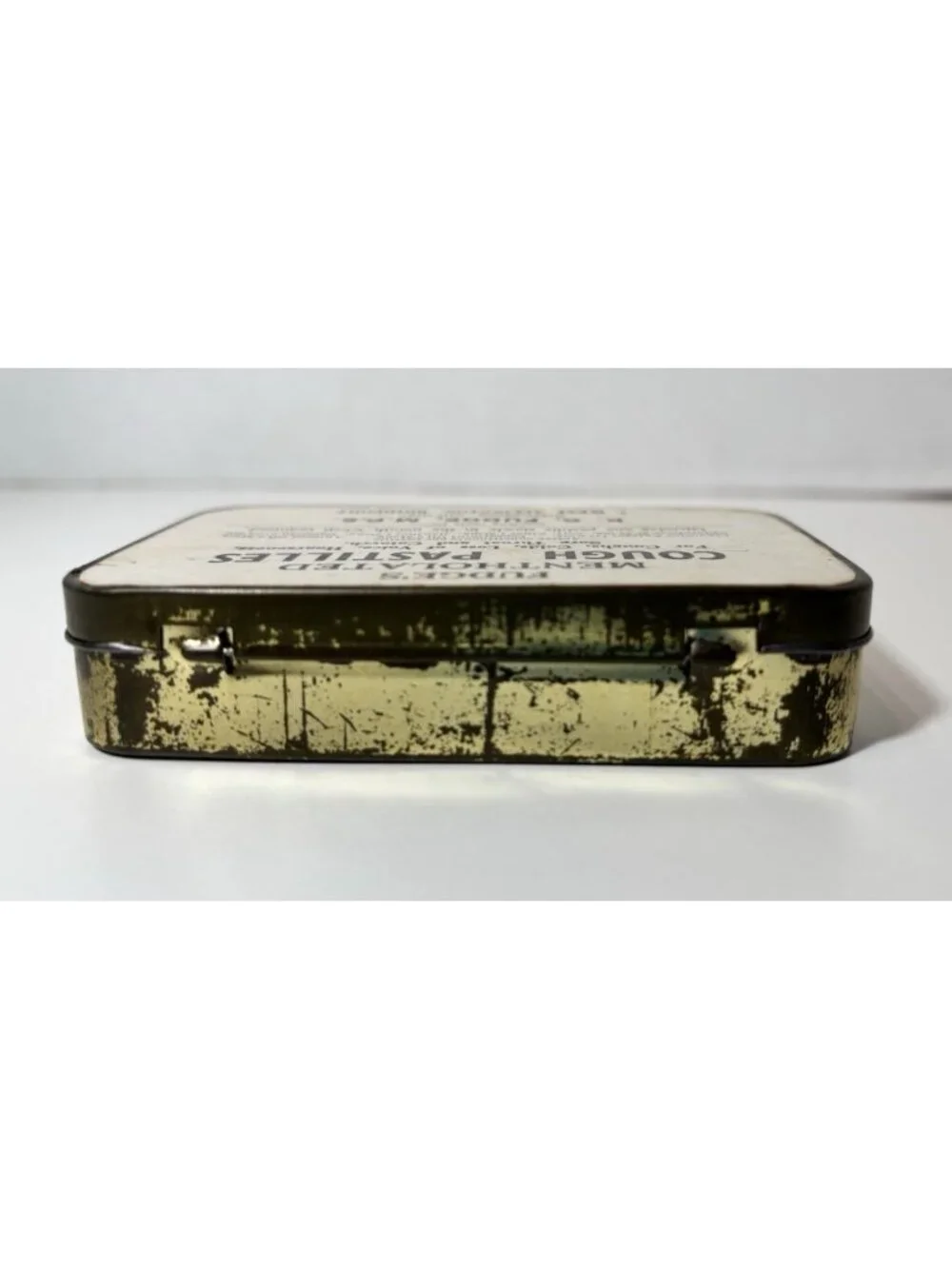 Vintage Fudge's Cough Pastilles Tin Chloroform and Ether on Ingredient List